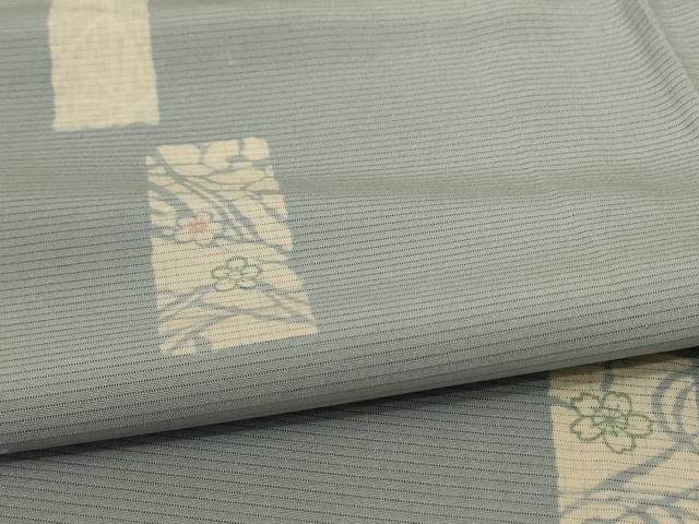 平和屋着物*夏物 小紋 絽 短冊花文 正絹 逸品 AABB2582jd