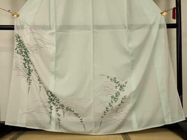 平和屋着物*夏物 訪問着 絽 萩芝文 洗える着物 AABB2586jd