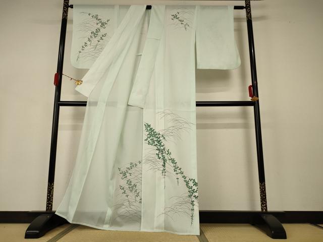 平和屋着物*夏物 訪問着 絽 萩芝文 洗える着物 AABB2586jd