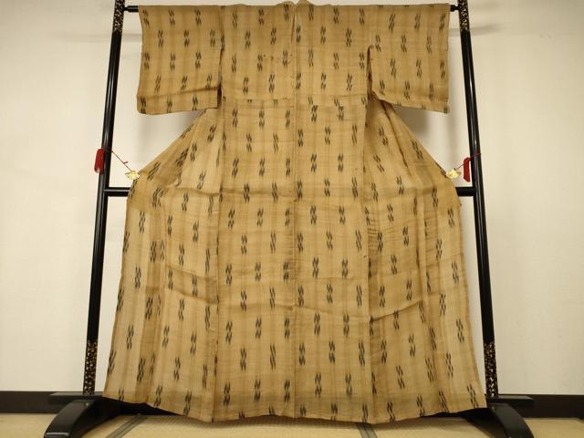 平和屋着物*夏物 芭蕉布 手積み芭蕉糸100% 絣文 逸品 AABB2592jd