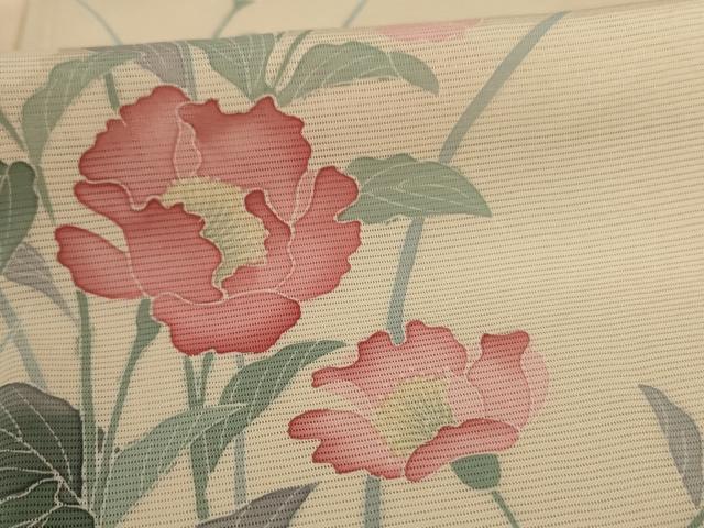 平和屋着物*夏物 訪問着 絽 流水草花文 暈し染め 正絹 逸品 AABB2599jd