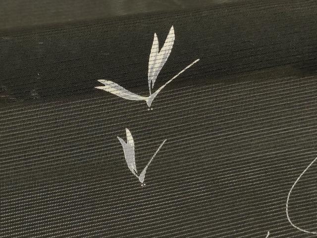 平和屋着物*夏物 小紋 絽 舞花文 洗える着物 AABB2622jd