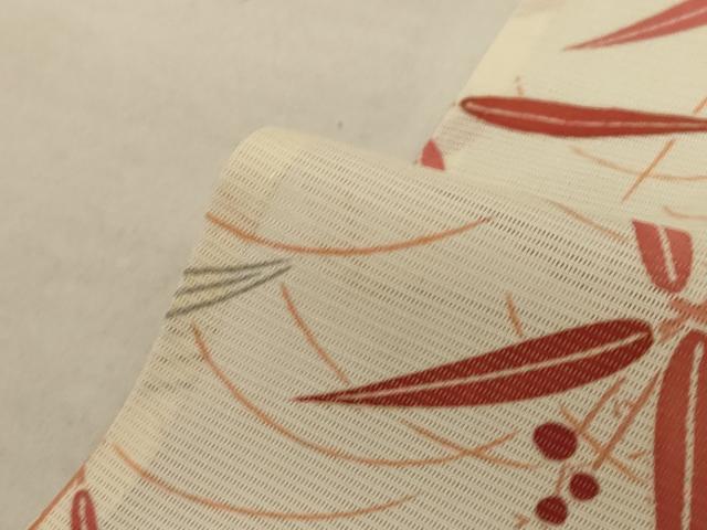 平和屋着物*夏物 小紋 絽 枝葉文 正絹 逸品 AABB2632jd