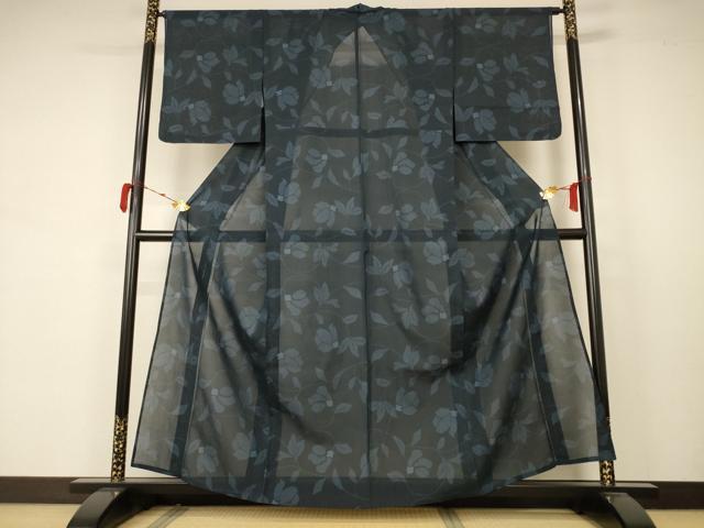 平和屋着物*夏物 本場大島紬 夏大島 150亀甲 草花文 正絹 逸品 AABB2634jd