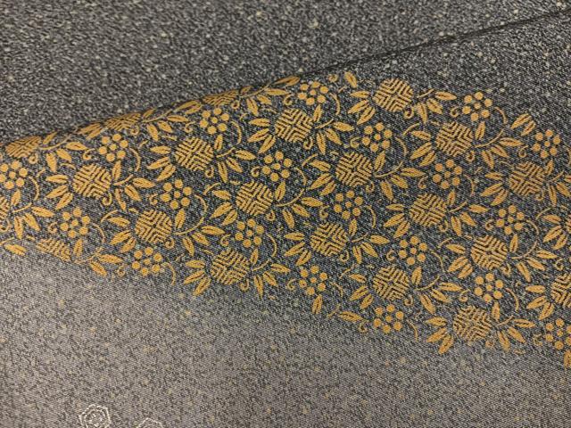 平和屋着物●訪問着 刺繍 草花亀甲文 暈し染め 金銀彩 正絹 逸品 AABB2948ph