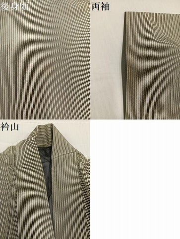 平和屋着物●男性 お召 縞 正絹 逸品 AABB2959ph