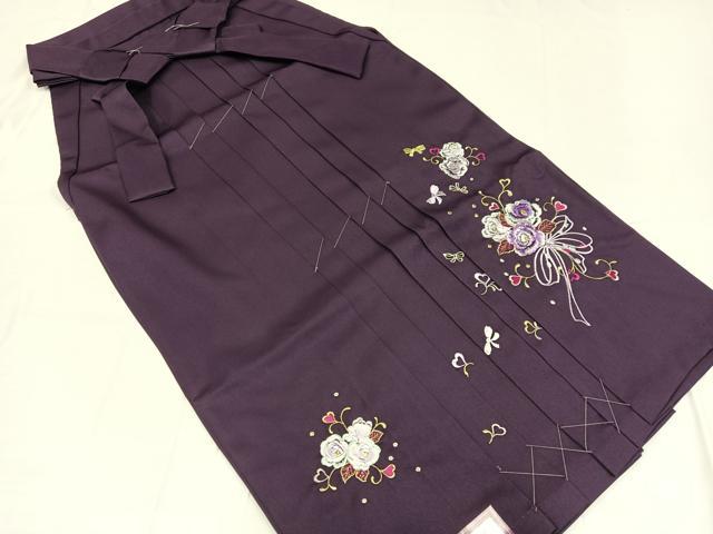 平和屋着物●行灯袴 刺繍 舞花文 金糸 洗える着物 未使用 AABB2982ph