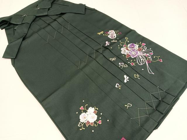 平和屋着物●行灯袴 刺繍 舞花文 金糸 洗える着物 未使用 AABB2984ph