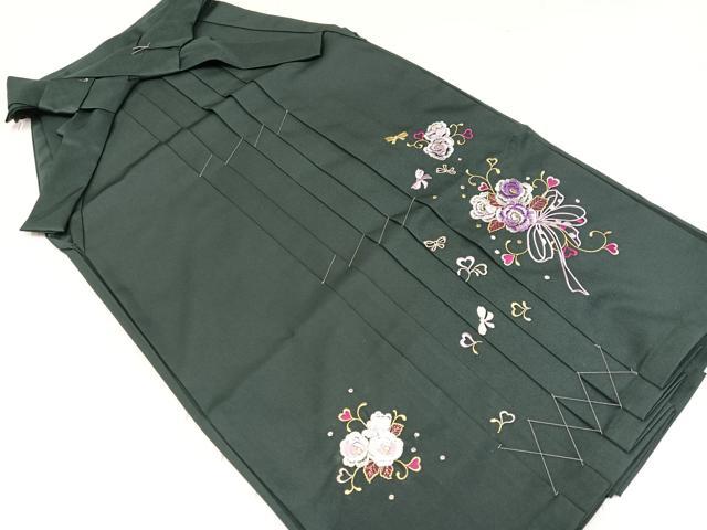 平和屋着物●行灯袴 刺繍 舞花文 金糸 洗える着物 未使用 AABB2992ph