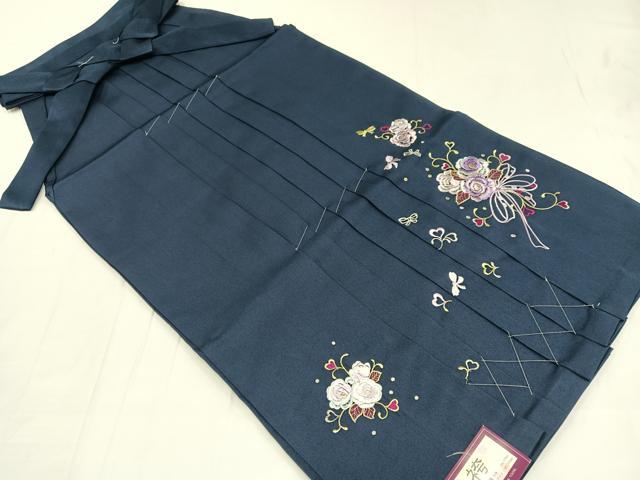 平和屋着物●行灯袴 刺繍 舞花文 金糸 洗える着物 未使用 AABB2993ph