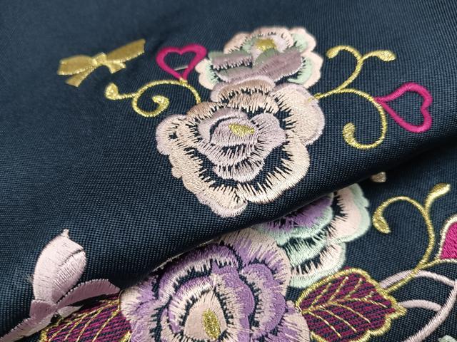 平和屋着物●行灯袴 刺繍 舞花文 金糸 洗える着物 未使用 AABB2993ph
