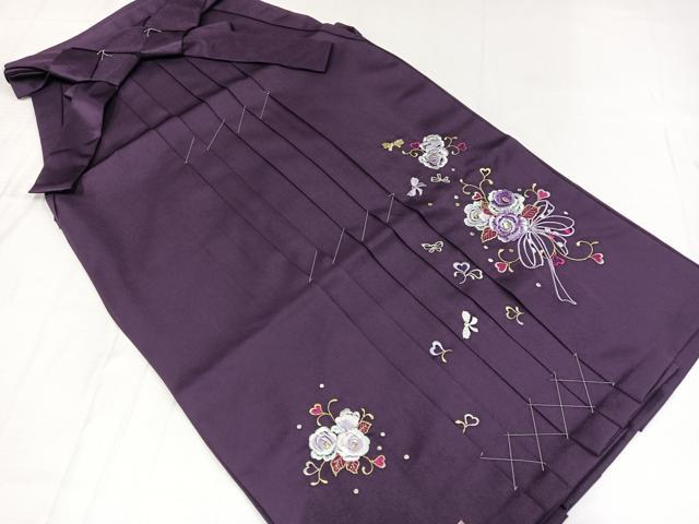 平和屋着物●行灯袴 刺繍 舞花文 金糸 洗える着物 未使用 AABB2995ph