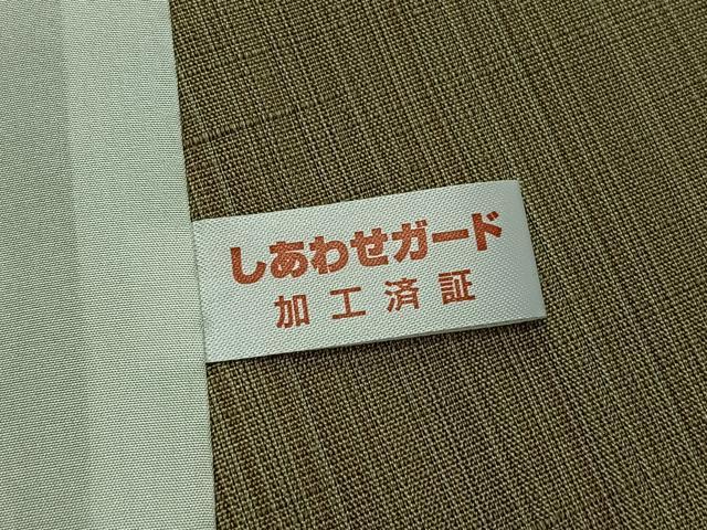 平和屋着物▽上質な紬 単衣 縞 正絹 逸品 AABB3579jh