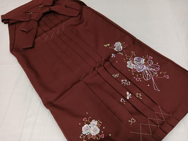 平和屋着物●行灯袴 刺繍 舞花文 金糸 洗える着物 未使用 AABB3601ph