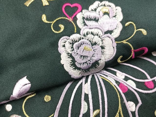 平和屋着物●行灯袴 刺繍 舞花文 金糸 洗える着物 未使用 AABB3605ph