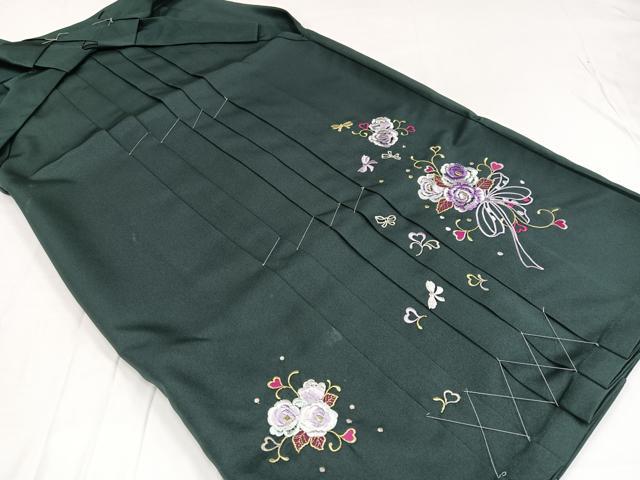 平和屋着物●行灯袴 刺繍 舞花文 金糸 洗える着物 未使用 AABB3614ph