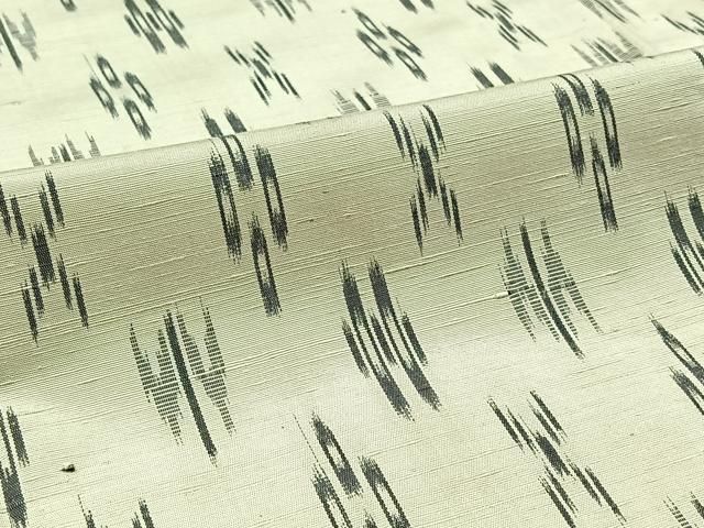 平和屋着物▽上質な紬 単衣 琉球絣文様 正絹 逸品 AABB3900jh