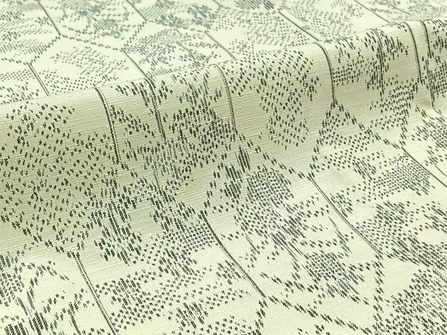 平和屋着物▽上質な紬 単衣 亀甲花文 正絹 逸品 AABB3904jh