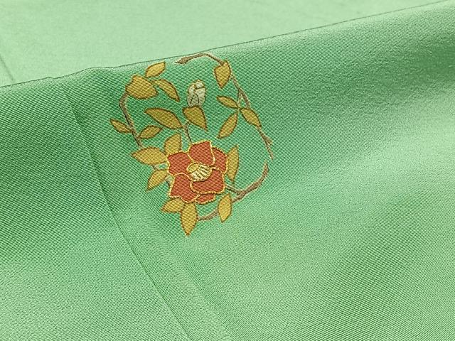 平和屋着物▽訪問着 単衣 駒刺繍 草花文 金糸 金彩 正絹 逸品 AABB3915jh
