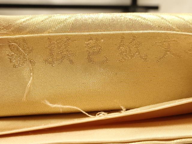 平和屋着物◎六通柄袋帯 歌撰色紙文 金糸 正絹 逸品 AABB4101dt