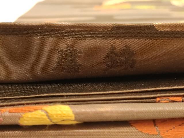 平和屋着物◎六通柄袋帯 唐織 鳳凰花文 正絹 逸品 AABB4113dt