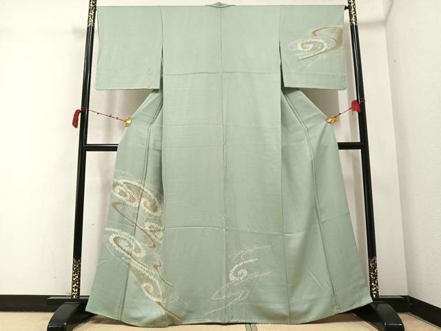 平和屋着物●訪問着 絞り 渦文 金彩 正絹 逸品 AABB4322ph
