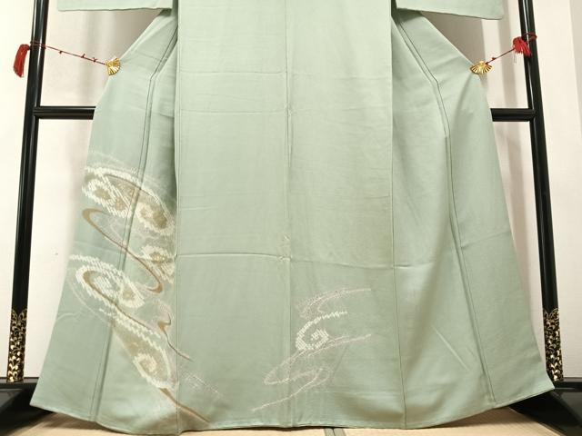 平和屋着物●訪問着 絞り 渦文 金彩 正絹 逸品 AABB4322ph