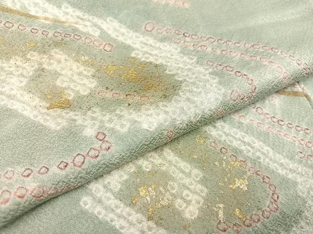 平和屋着物●訪問着 絞り 渦文 金彩 正絹 逸品 AABB4322ph