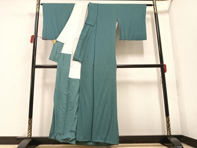 平和屋着物●ファッションデザイナー 花井幸子監修 色無地 虫襖色 正絹 逸品 AABB4369ph