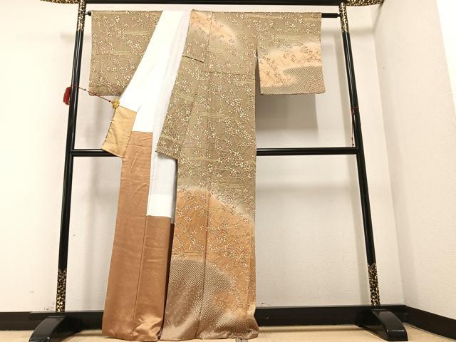 平和屋着物●訪問着 萩 暈し染め 正絹 逸品 AABB4370ph