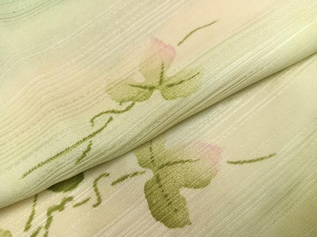 平和屋着物●長襦袢 単衣 蔦の葉文 暈し染め 正絹 逸品 AABB4379ph