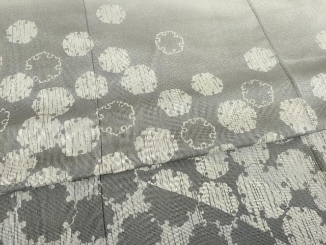 平和屋着物●本塩沢 訪問着 やまだ織 雪輪文 暈し染め 正絹 逸品 AABB4426ck