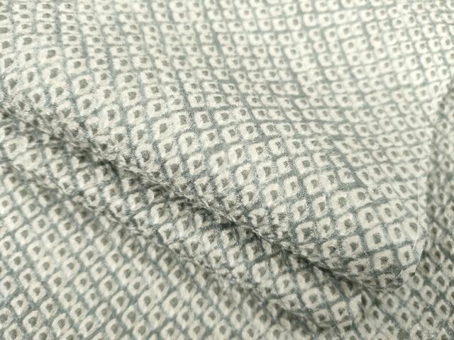 平和屋着物●大変加工の良い総絞り小紋 正絹 逸品 AABB4462ck