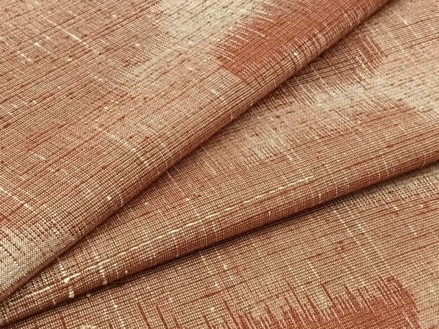 平和屋着物▽上質な紬 単衣 霞文 正絹 逸品 AABB4495jh