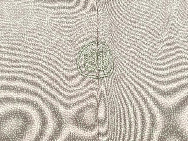 平和屋着物▽江戸小紋 単衣 七宝文 反端付き 正絹 逸品 AABB4496jh