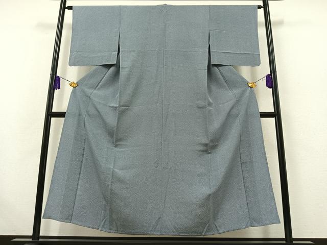 平和屋着物▽江戸小紋 単衣 大小あられ 正絹 逸品 AABB4519jh