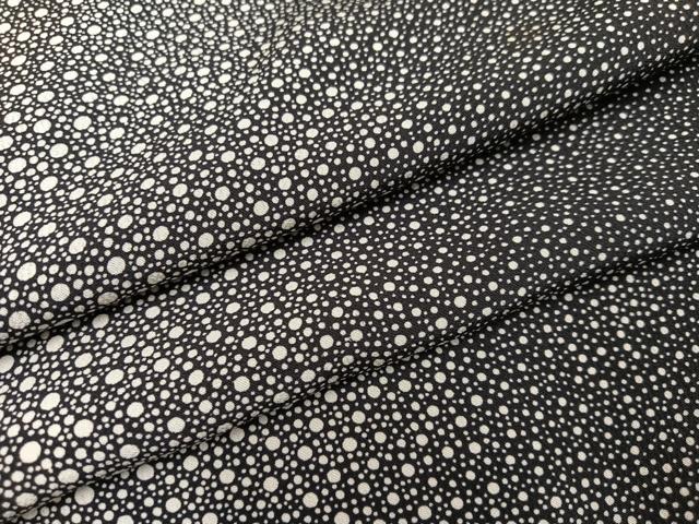 平和屋着物●上質な小紋 間道 黒地 正絹 逸品 AABB5116ph