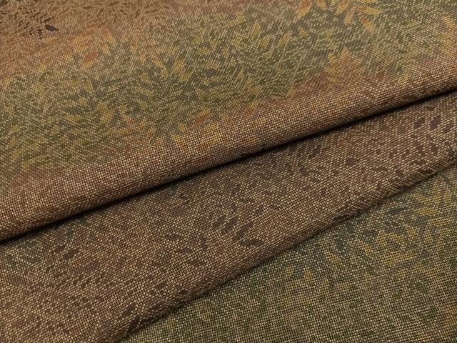 平和屋着物●本場大島紬 カタス9マルキ 草木文 正絹 逸品 AABB5126ph