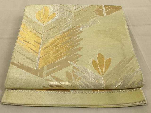 平和屋着物◎六通柄袋帯 枝松文 金銀糸 正絹 逸品 AABB5164ou