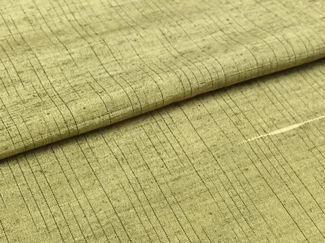 平和屋着物▽上質な紬 単衣 縞 正絹 逸品 AABB5213jh