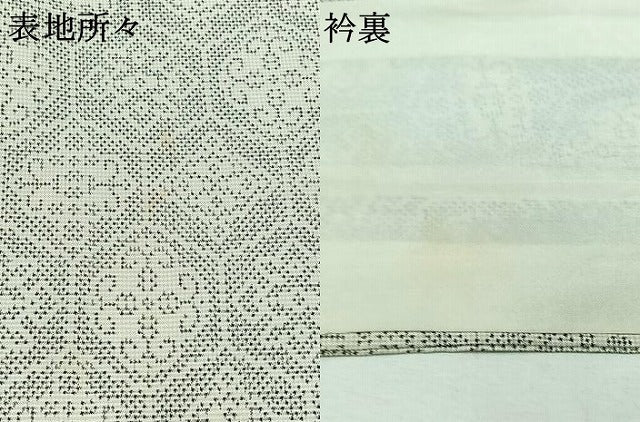 平和屋着物▽本場大島紬 白大島 単衣 7マルキ 亀甲花文 正絹 逸品 AABB5215jh