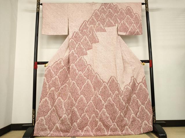 平和屋着物●訪問着 総絞り 樹林文 正絹 逸品 AABB5430ck