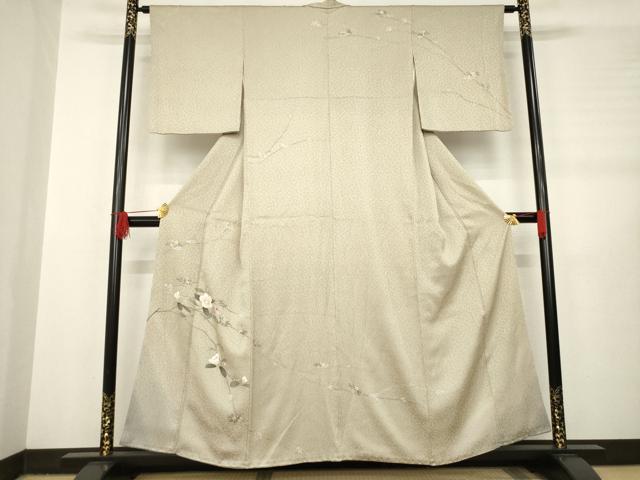 平和屋着物●訪問着 友禅 絞り 枝花文 正絹 逸品 AABB5440ck