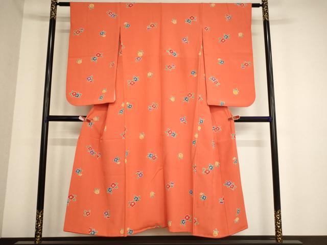 平和屋着物∵女の子 十三参り 子供 祝着 舞花文 正絹 逸品 AABB5626ja