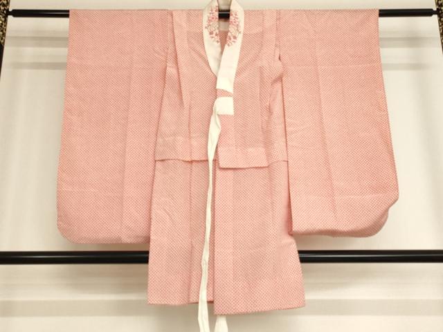 平和屋着物∵女の子 十三参り 子供 祝着・長襦袢(無双仕立て)セット 駒刺繍 御所車花文 金彩 逸品 AABB5675ja