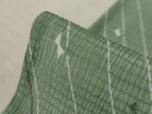 平和屋着物*夏物 小紋 絽 幾何学文様 洗える着物 AABB5845st