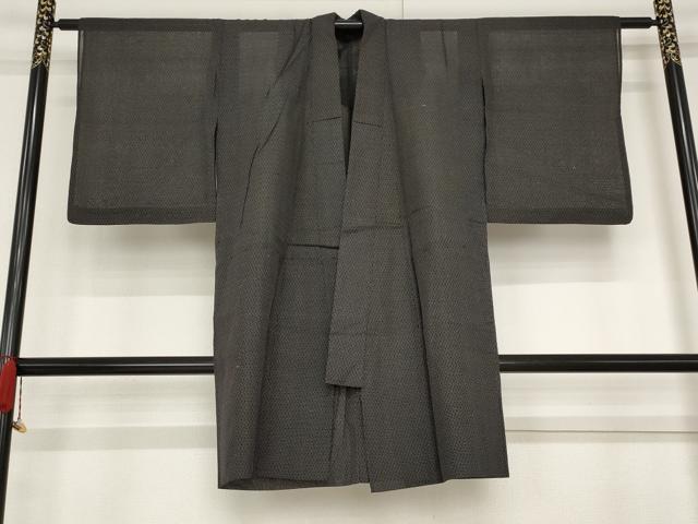 平和屋着物▽羽織 スリーシーズン 春夏秋 塵除け 十字 黒地 洗える着物 AABB5847st
