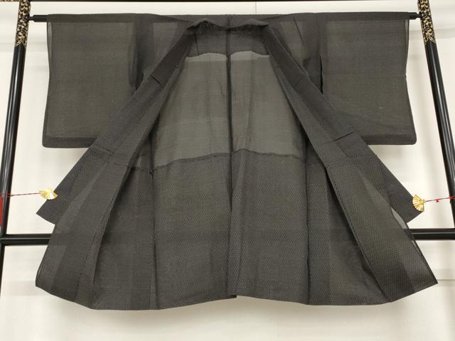 平和屋着物▽羽織 スリーシーズン 春夏秋 塵除け 十字 黒地 洗える着物 AABB5847st