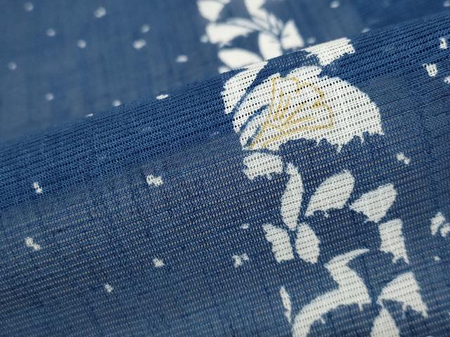 平和屋着物*夏物 小紋 絽 草花間道 洗える着物 AABB5849st