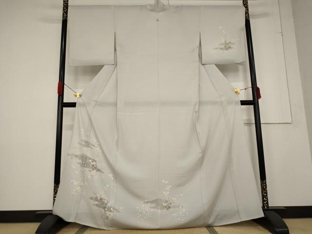 平和屋着物*夏物 訪問着 絽 草花文 正絹 逸品 AABB5850st